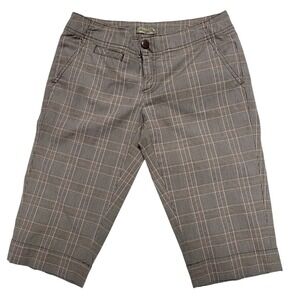 American Rag Women's Plaid Brown Bermuda Shorts